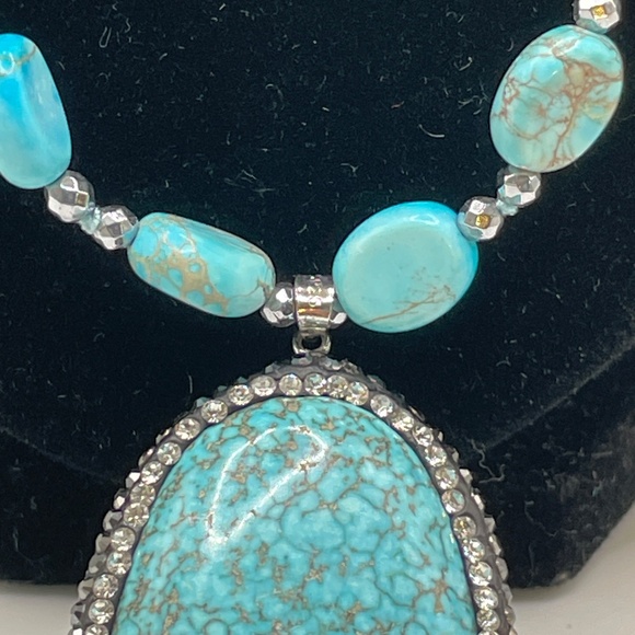 Iris & Lily London Sterling Silver Hematite Jasper Beaded Pendant Necklace New - Picture 6 of 9